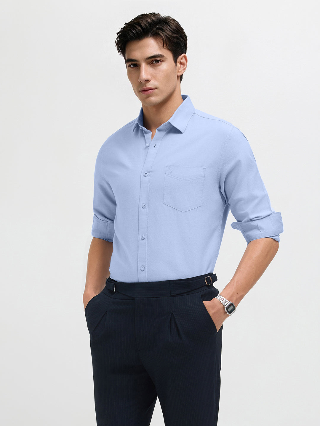 Sky Mist Plain Formal Shirt