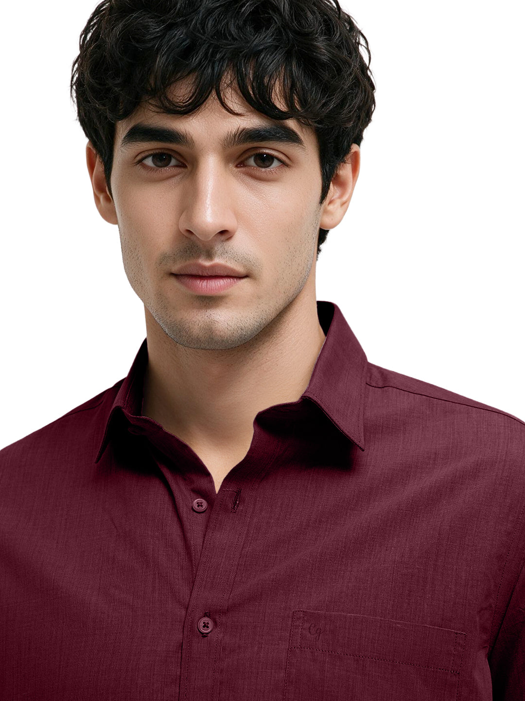 Mulberry Wine Plain Formal Shirt