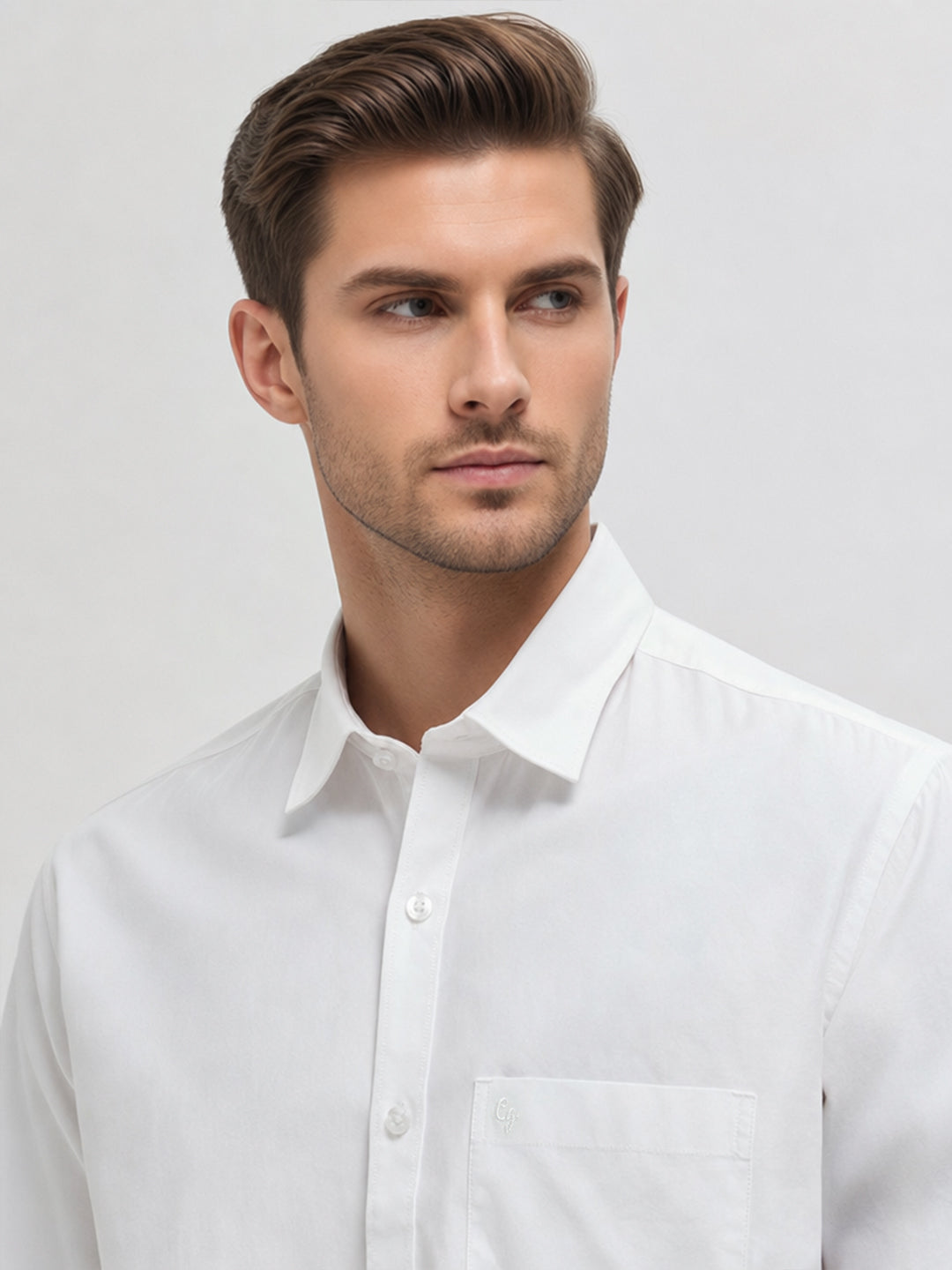 White Plain Casual Shirt