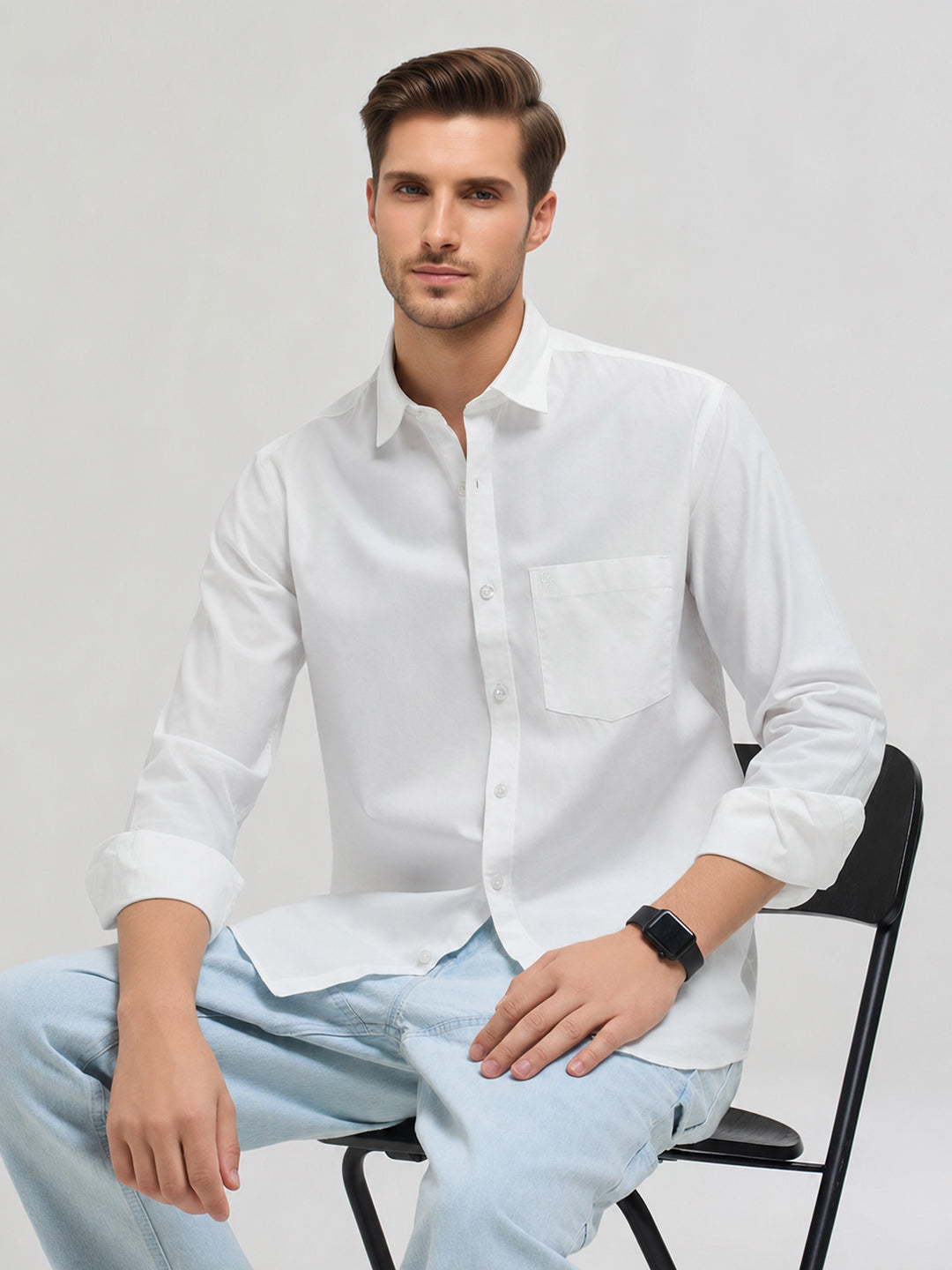White Plain Casual Shirt