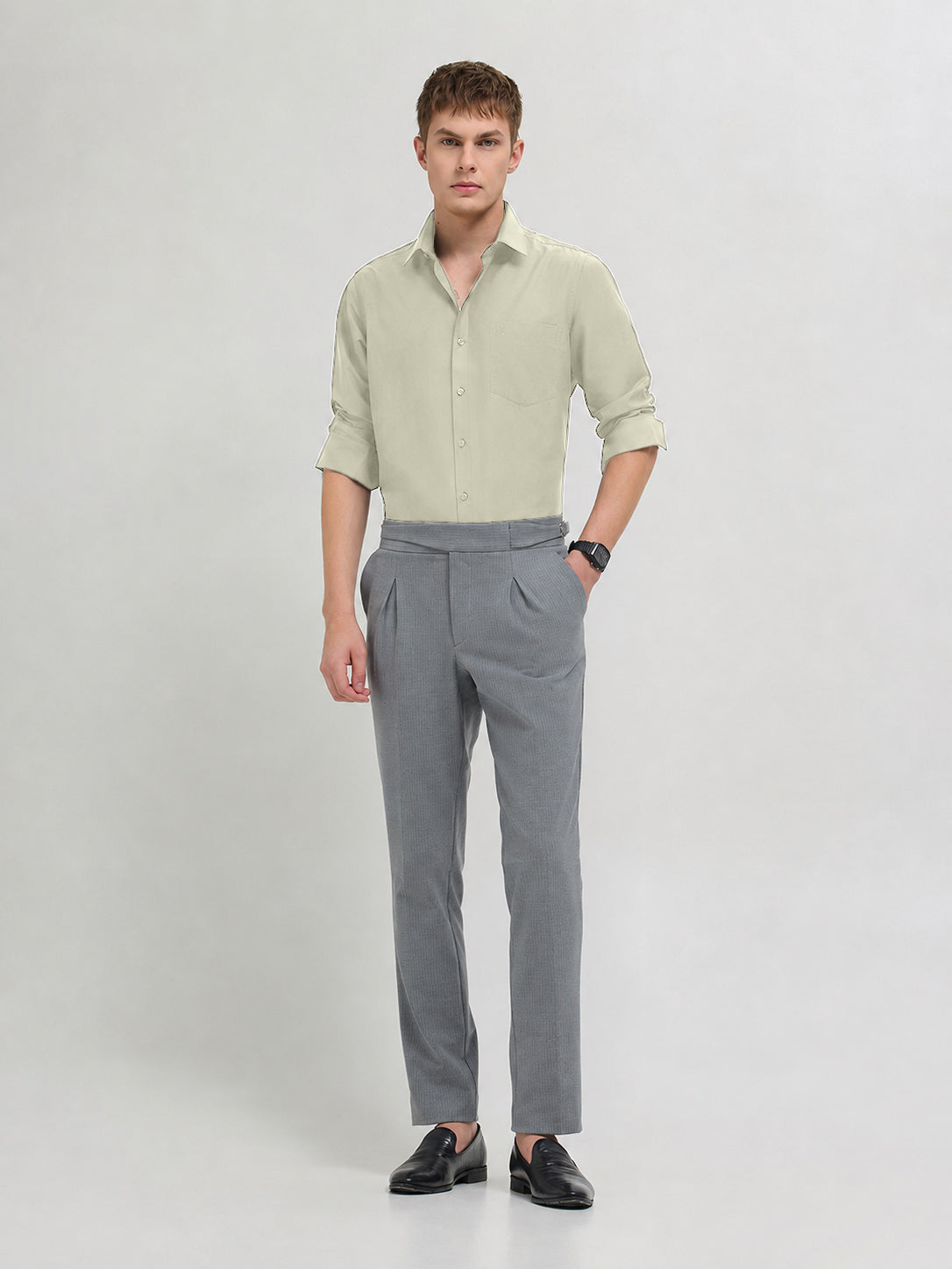 Mint Frost Plain Formal Shirt