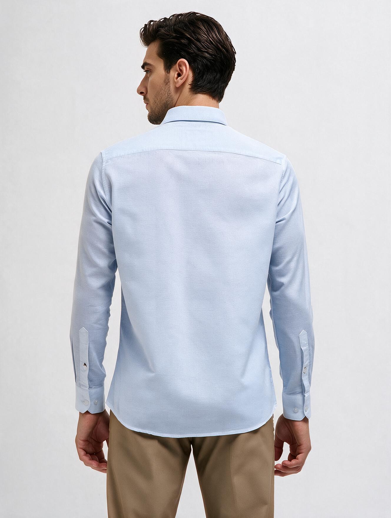 Sky Blue Plain Casual Shirt