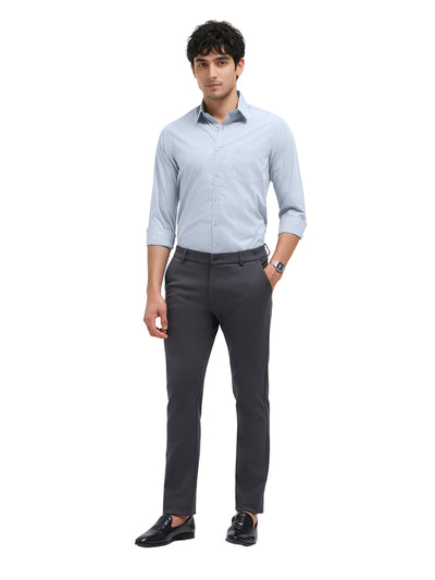 Silver Blue Plain Formal Shirt