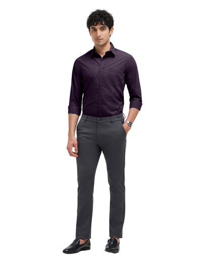 Royal Plum Plain Formal Shirt