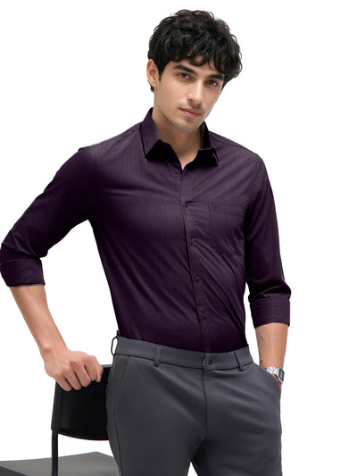 Royal Plum Plain Formal Shirt