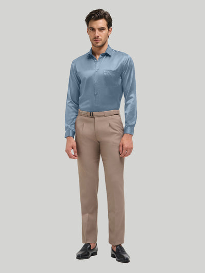 Polar Sky Plain Satin Formal Shirt