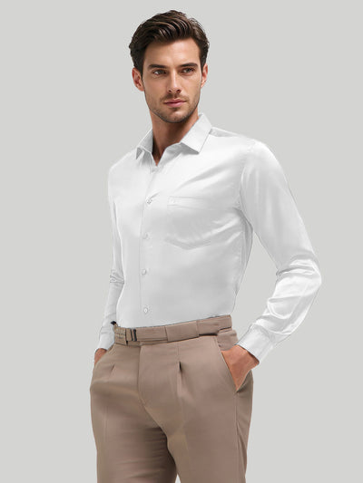 Pure Frost Plain Satin Formal Shirt