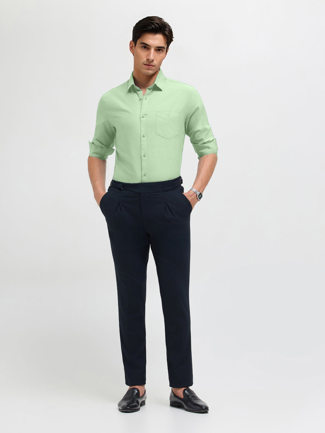 Seafoam Mint Plain Formal Shirt