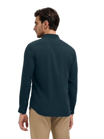 Aegean Teal Plain Casual Shirt