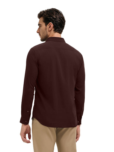Merlot Wine Plain Casual Shirt