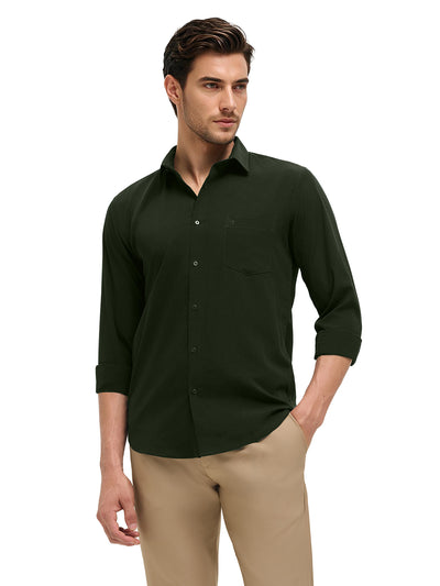 Evergreen Forest Plain Casual Shirt