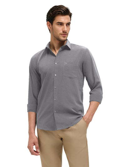 Glacier Blue Plain Casual Shirt