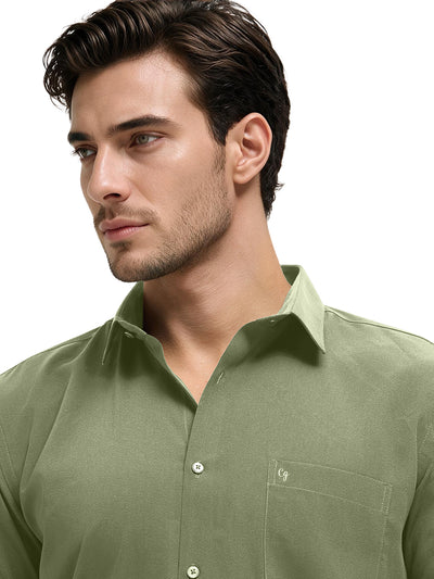 Sage Mint Plain Casual Shirt