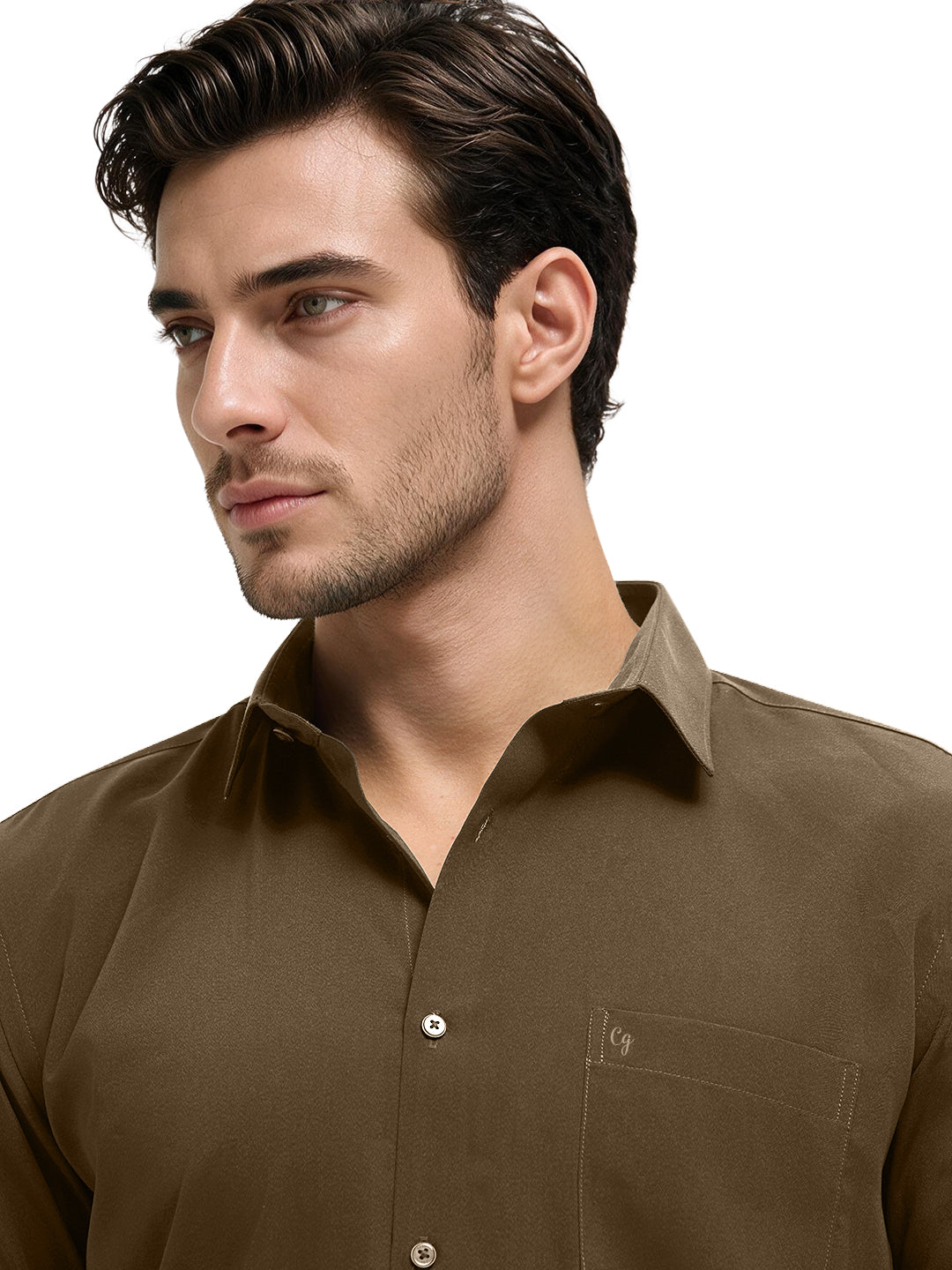 Desert Taupe Plain Casual Shirt