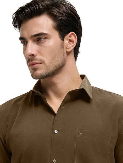 Desert Taupe Plain Casual Shirt