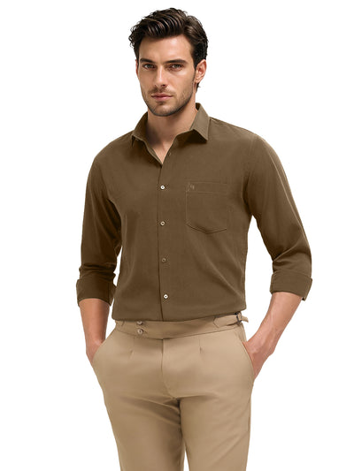 Desert Taupe Plain Casual Shirt