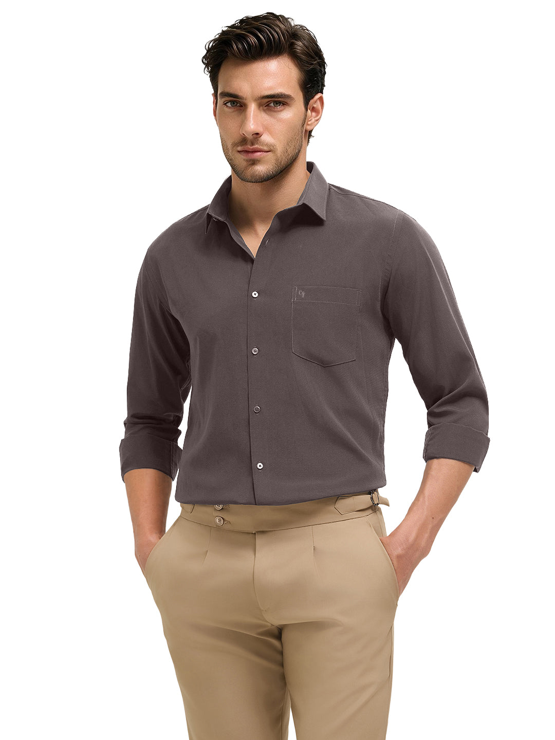 Storm Graphite Plain Casual Shirt