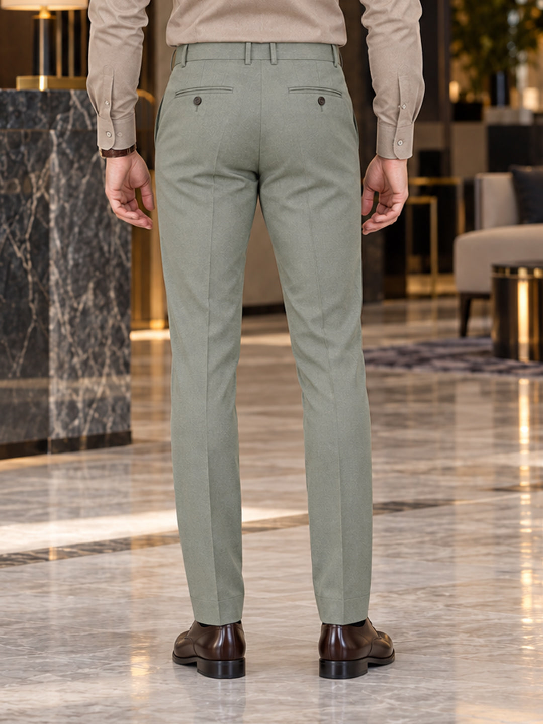Light Pista Solid Formal Trousers