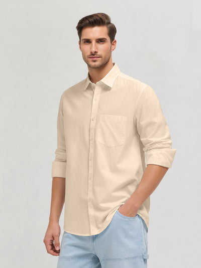 Dune Cream Plain Casual Shirt