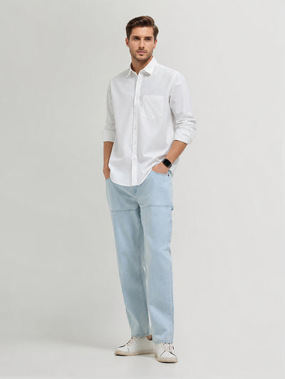 White Plain Casual Shirt