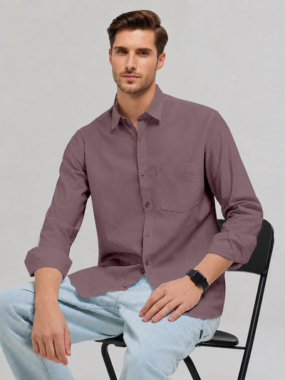Ashen Rose Plain Casual Shirt