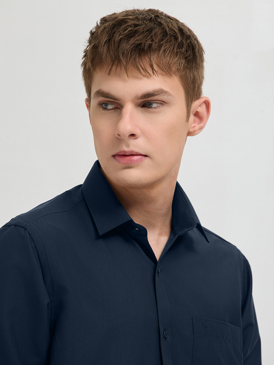 Storm Blue Plain Formal Shirt