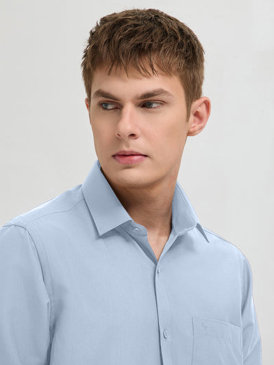 Pale Sky Blue Plain Formal Shirt