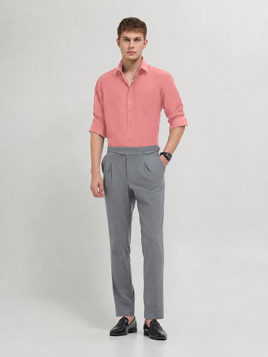 Petal Pink Plain Formal Shirt