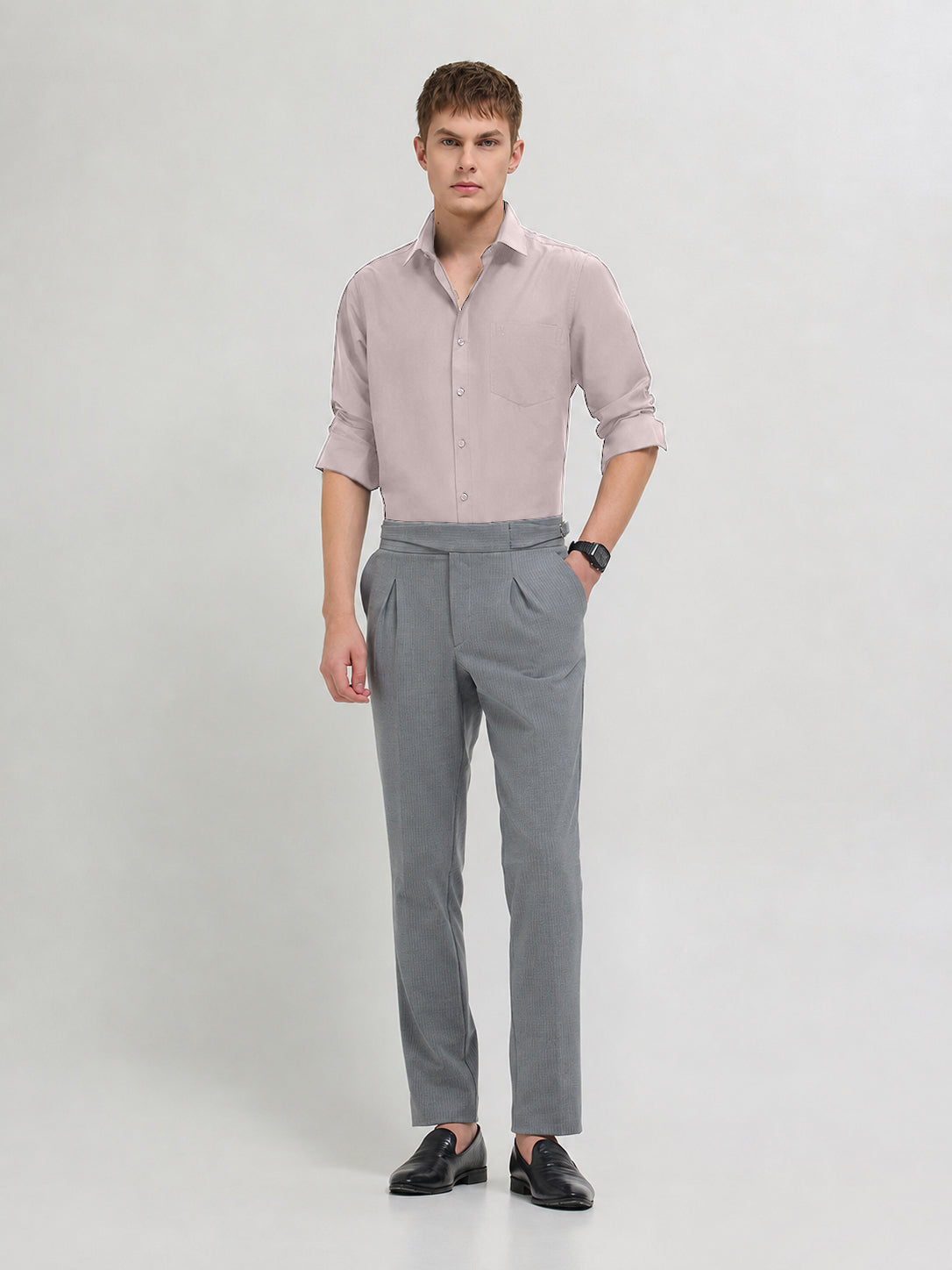 Dove Grey Plain Formal Shirt