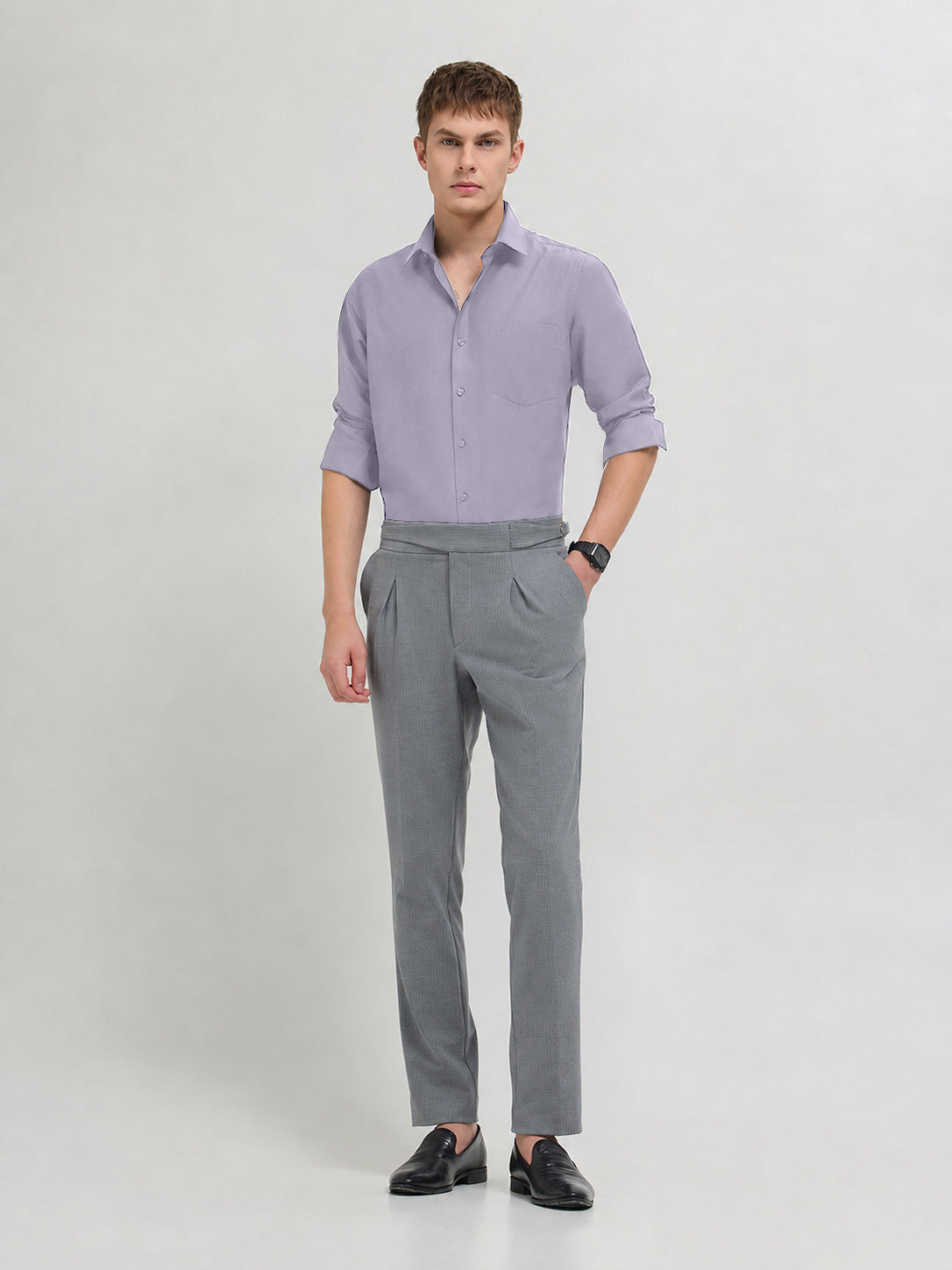 Misty Purple Plain Formal Shirt