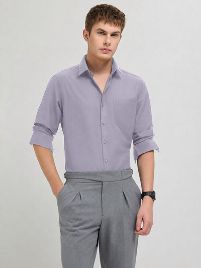 Misty Purple Plain Formal Shirt