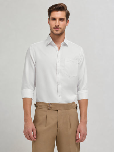 Frost White Micro Textured Formal Shirt