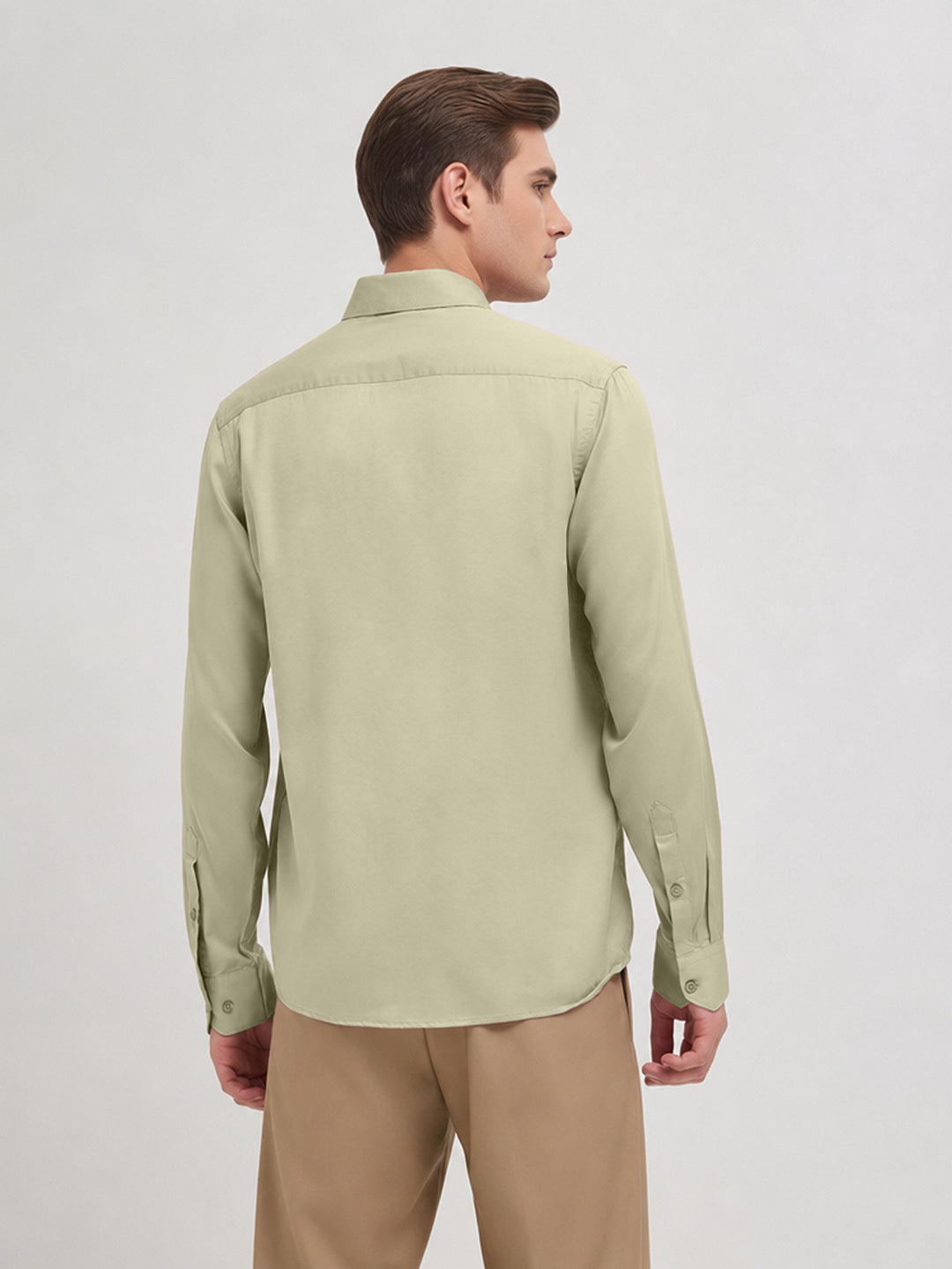 Frosted Sage Plain Casual Shirt