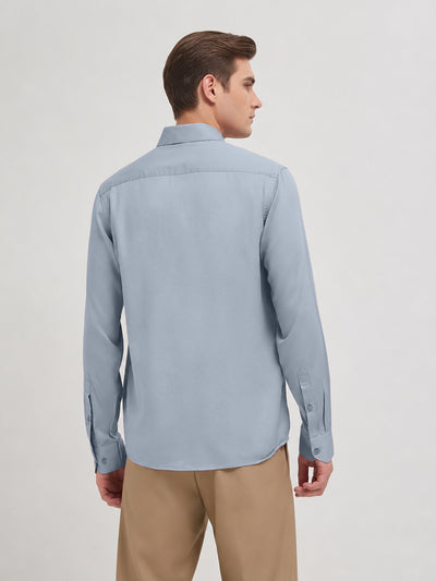 Hazy Blue Plain Casual Shirt