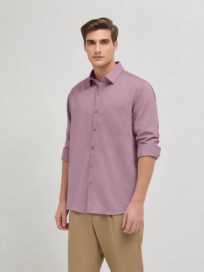 Purple Frost Plain Casual Shirt