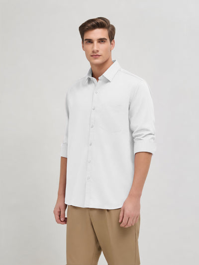 White Plain Casual Shirt
