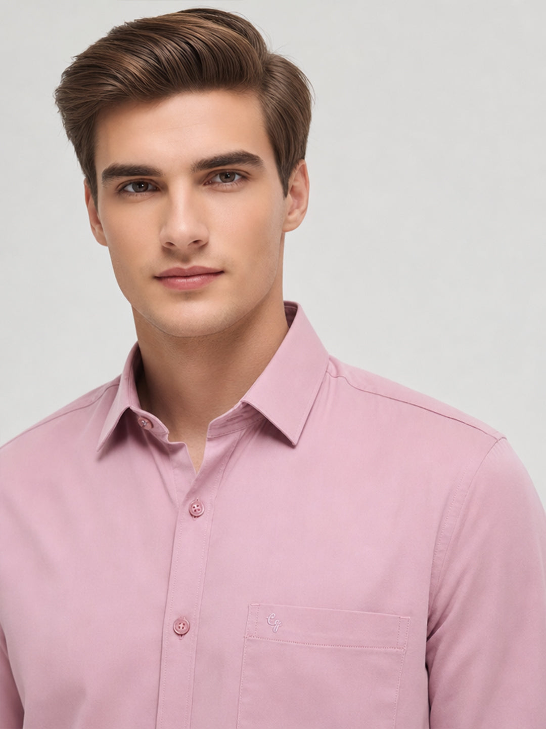 Mauve Orchid Plain Casual Shirt