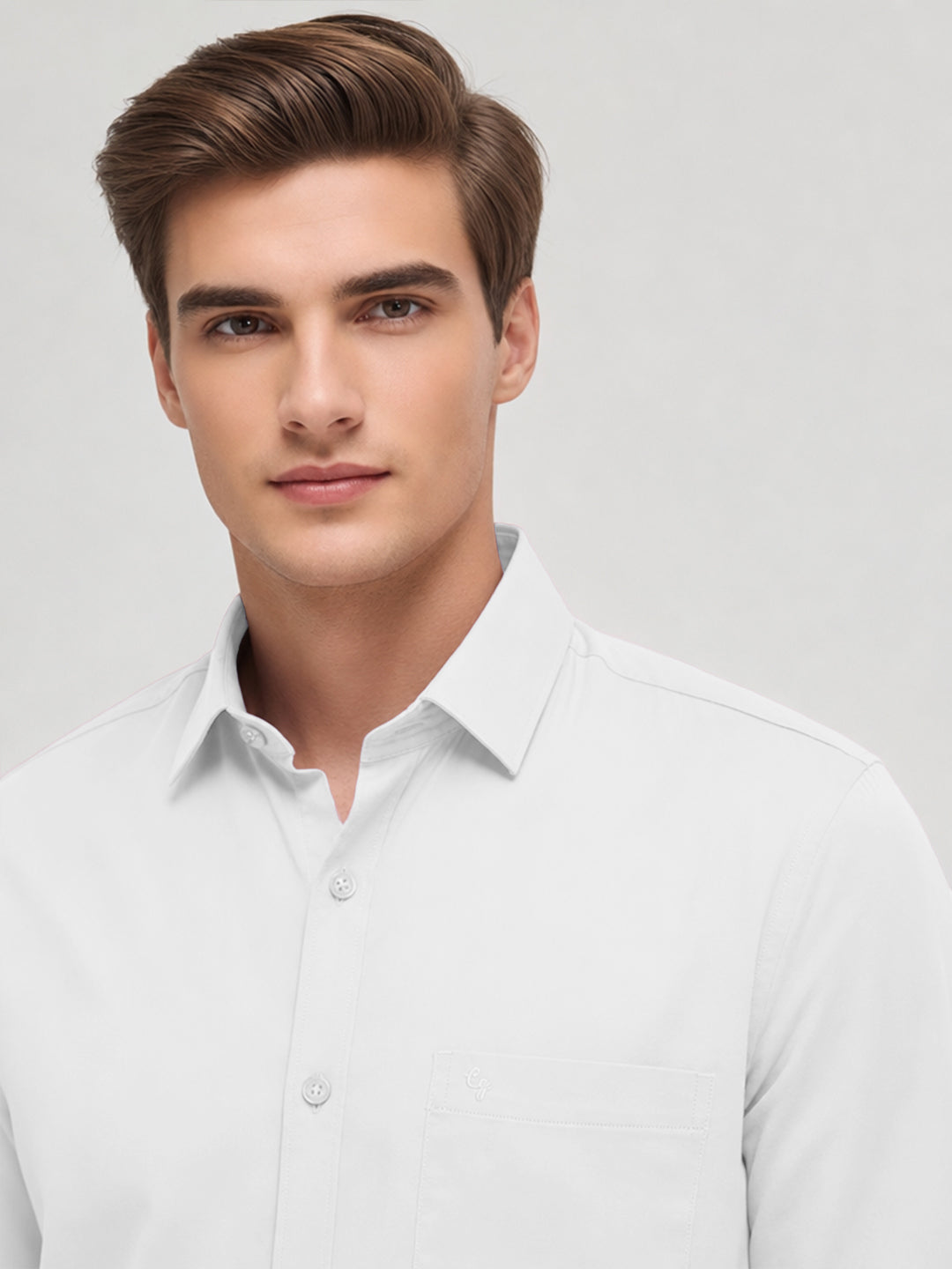 White Plain Casual Shirt