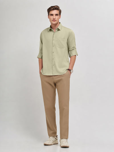 Frosted Sage Plain Casual Shirt