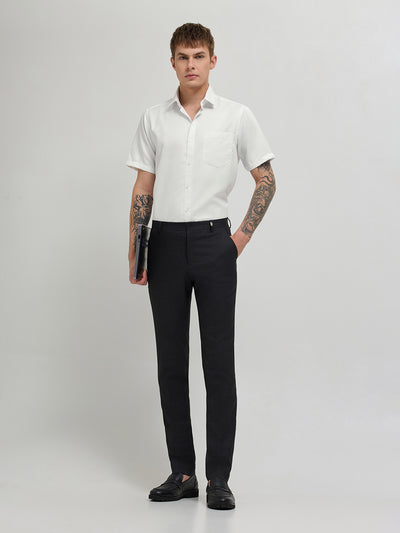 White Micro Diamond Formal Shirt