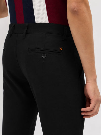 Black Solid Casual Trousers