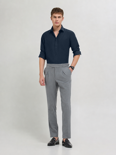 Storm Blue Plain Formal Shirt