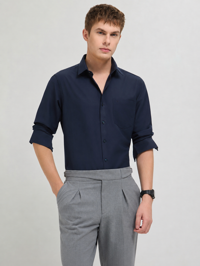 Deep Navy Plain Formal Shirt