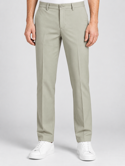 Pista Grey Solid Casual Trousers