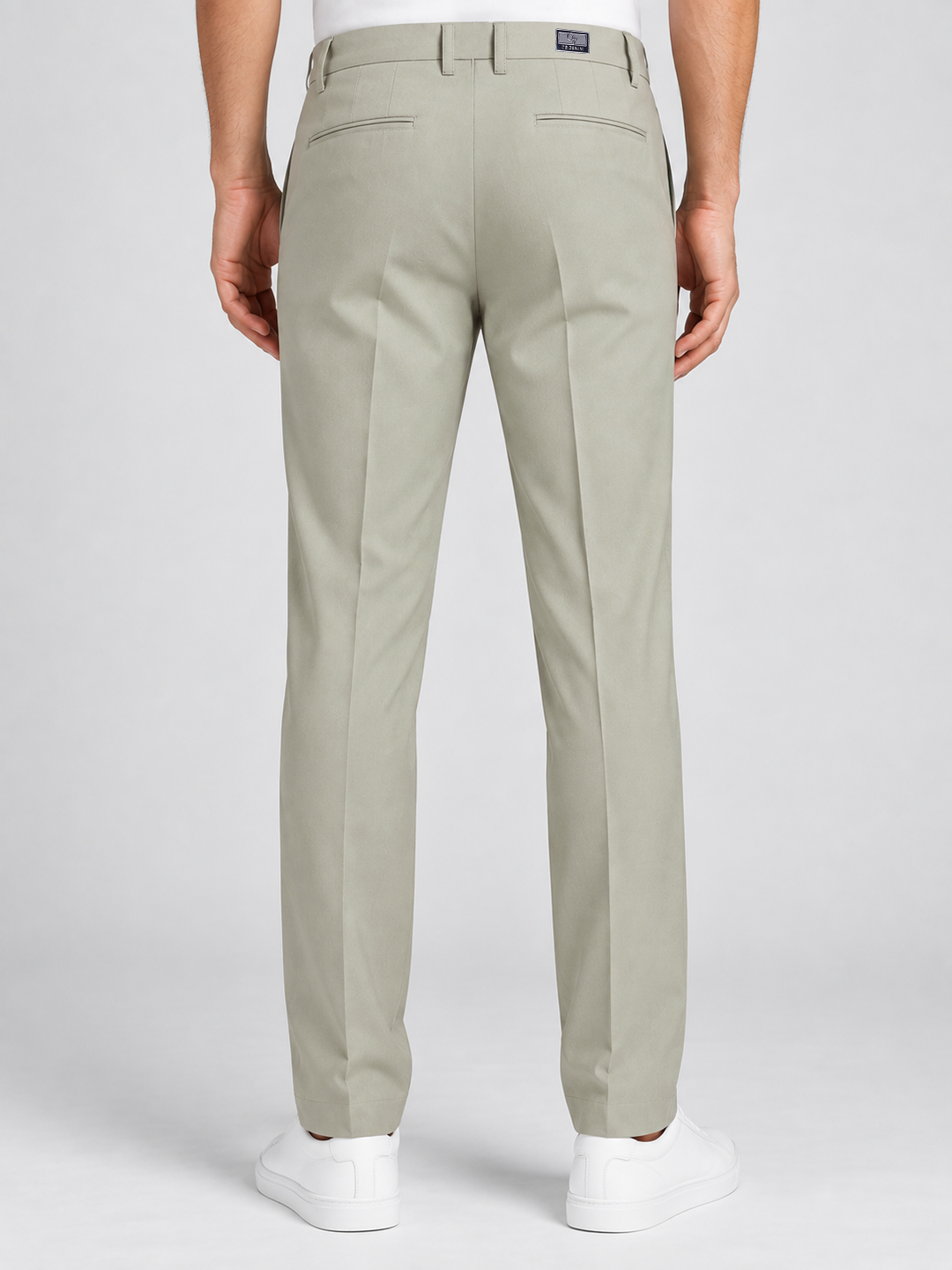 Pista Grey Solid Casual Trousers