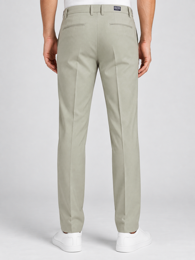 Pista Grey Solid Casual Trousers
