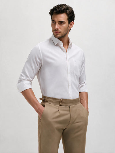 White Plain Casual Shirt