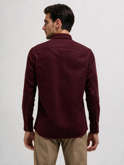 Vintage Wine Plain Casual Shirt