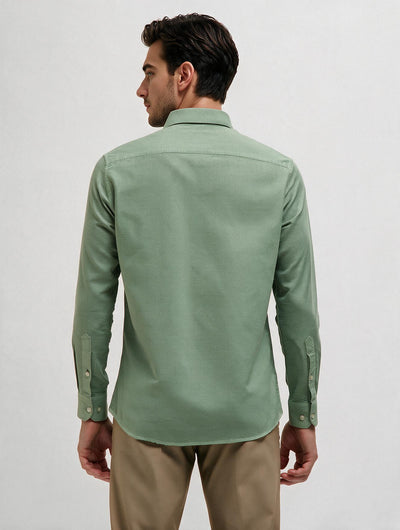 Sage Green Plain Casual Shirt