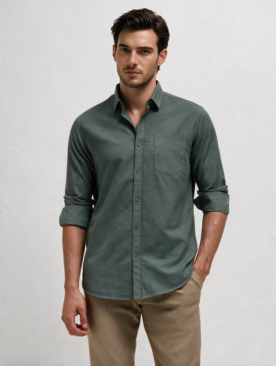 Sage Stone Plain Casual Shirt